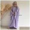 Ubranie etniczne Eid muzułmanin Dubai Abaya Women Long Khimar One Piece Batwing Nida Modlitwa Hiżab Dress Jilbab Kaftan Islamska szata Dresse Dhxdr