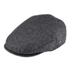 Береты VOBOOM, шерстяная твидовая плоская кепка с узором «елочка», кепки для мужчин и женщин, классическая шляпа таксиста, берет для мужчин, охотничьи шапки для гольфа Ivy, 231208