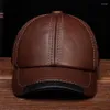 Cappellini da baseball HL100 Aorice Marca Vera pelle di mucca Cappelli da baseball in pelle da uomo Cappellino autentico Hat298V