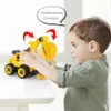 Diecast modelauto's Techniek Voertuigspeelgoed Bouw Graafmachine Tractor Bulldozer Brandweerwagen Modellen Kinderen Speelgoedauto Jongens Speelgoed voor kinderen GeschenkenL231114