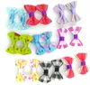 Vêtements de chien 500pcs mignon animal de compagnie arc loverly bowknot cravates pour chiots chiens accessoires avec bandes de caoutchouc chapeaux toilettage