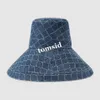 Varumärkesbrev denim Designer Bucket Hat Men Designers Baseball Caps Hatts Mäns kvinnor Wide Brim Hat Fashion Sunhat Casquette Sport G328C