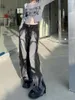 Jeans Femme Boliyae rétro lavé Baggy jean femmes taille haute ample droit Denim pantalon Y2k mode Harajuku Streetwear pantalon large 231208