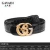 Arched Pearl Nile Crocodile Belt Men's Genuine Leather Smooth Buckle Set with Diamond Men's Belt Business 2024 New High Quality Belt