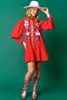 Robes décontractées de base Robe de Noël élégante africaine pour les femmes 2024 Dashiki automne paillettes mini dames vêtements africains traditionnels 231208