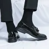 Fashion Men's Patent Leather Banquet 630 Tassel Lofers Wedding Party Manager Man Formal Dress Slip-on Casual Shoes 231208 68