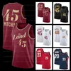 Camisa de basquete Donovan Mitchell 45 Clevelands Cavalier Evan Mobley 4 2024