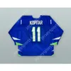 Custom Anze Kopitar 11 Slovenien National Team Blue Hockey Jersey New Top Stitched S-M-L-XL-XXL-3XL-4XL-5XL-6XL