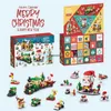 Jouets de véhicules 2023 Série de Noël Blocs de construction Coffret cadeau pour enfants 24 jours Calendrier de l'Avent de Noël DIY Casse-Noisette Briques du Père Noël Modèle L231114