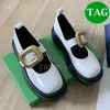 Mode kvinnliga klänningskor lugg mary-jane vita svarta kvinnor designer sneakers lyxtränare 35-40 euro