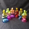 Gradient Acrylic Hookahs , Glass Water Pipe Smoking Pipes Percolator Glass Bongs Oil Burner Water Pipes Oil Rigs Smoking with Dropper