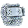 Designer bb cinghia Simon for uomini donne lucido diamante nero blu bianco multicolore con bling strass con anate retrò cinture di fibbia retrò 20 colori