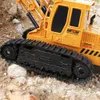 Jouets de Transformation Robots RC pelle Dumper voiture télécommande véhicule d'ingénierie camion sur chenilles Bulldozer jouets pour garçons enfants cadeaux de noël L231114