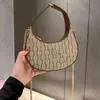 Marmont mini designer bolsa de alta qualidade bolsa em forma de meia-lua bolsa crescente bolsa retro corrente crossbody sacos de ombro lona clássica carta impressa zíper