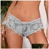 Dames Shorts Dames Zomer Strand Voor Dames Cowboy Dansen Mode Vrouwelijk Sexy Lage taille Nachtclub Super Booty Veterbroeken Drop D Dhlmp