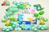 1Set Dinosaurier Folienballons Garland Arch Kit Latex Ballonkette Waldtiere Geburtstag Partydekorationen Kinderspielzeug Babyparty G4855583