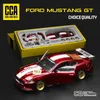 Electric/RC CAR CCA 1/42 2018 Ford Mustang GT Alloy Model CAR Diecast metaalassemblage Modificatiereeks Miniature Voertuigverzameling Toy Carl231223