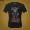 Estilo Phillip Padrão Plein-marca T-shirt Philipps Designer Homens Designer Skulls Beach Philipps Pleins Plain Mens Mangas Curtas Tops Tees Verão Pp Killer s