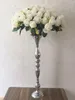 Ljushållare imuwen ljushållare 60 cm24 "metall ljusstake blommor vas bord mittpiece evenemang blommor rack golv väg bröllopsdekor 231208