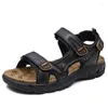 Sandalen Outdoor Sommer Echtes Leder Männer Schuhe 2024 Bequeme Sandale Männlich Wandern Hohe Qualität