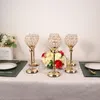 Portacandele Portacandele in cristallo Tealight Candelieri in vetro e metallo Centrotavola per matrimoni Festa di Natale Decorazione per la casa 231208
