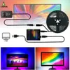 TV 스트립 키트 USB 꿈 컬러 1m 2m 3m 4m 5m RGB WS2812B LED 스트립 TV PC 화면 백라이트 조명 286N