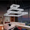 Lustre en cristal LED moderne lampe rectangle K9 cristaux suspension éclairage suspendu lumières intérieures suspension luminaire suspend264b