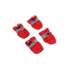 Vêtements pour chiens 2 paires de chaussures chaussures de pluie imperméables chiens neige hiver