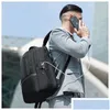 Sac à dos pour ordinateur portable pour voyager Sacs à dos pour hommes Sac extensible d'affaires avec port de chargement USB Mochila Drop Delivery Computers Net Otevr