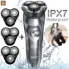 Lâminas de barbear Barbeador elétrico para barbeador elétrico masculino Navalha inteligente para temporizador de barba IPX7 à prova d'água Máquina de barbear úmida e seca Men Shaver 231208