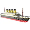 Vehicle Toys Titanic cruise ship small particle assembly building blocks male and female couples male and female gifts boutique decorationL231114