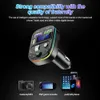 New Car Bluetooth Receiver USB U Disk Read PD20w Fast Charging Digital Display Car Mobile Phone Adapter FM Transmiter For Cellphones