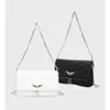 Worki wieczorowe Nowy Zadig Voltaire Designer Torby Torby oryginalna skórzana łańcuch skrzydełek Women Crossbody Busines