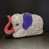 Sacos de noite Xiyuan Elefante Animal Forma Saco de Embreagem Mulheres Cristal Embreagens Diamante Festa de Casamento Noite Bolsa Nupcial Cocktail Stone Bolsa 231208