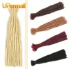 Syntetyczne peruki Upermall Dreadlocks Ludzkie włosy szydełko 100% prawdziwe Remy Locs Włosy 8-26 cali dla mężczyzn kobiety 40-70 szt. Pełna głowa 0,6 cm 231208