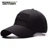 Tacvasen boné de beisebol tático homens verão EUA bandeira proteção solar ajustável boné masculino moda airsoft casual golfe chapéu de beisebol 210263o