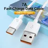 Câble USB Type C 7A 100W pour Charge ultra rapide, cordon de données pour Huawei P40 P30 Xiaomi Mi 13 12 Pro Oneplus Realme POCO