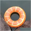 Bath Toys 60/70/80/90Cm Swimming Pool Lifebuoy Swim Ring Inflatable Life Buoy Watermelon Orange Fruit Design Rings Drop Delivery Baby Dhiog