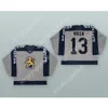 Personalizado 1980 ISMO VILLA 13 FINLANDIA SOUMI EQUIPO NACIONAL GRIS HOCKEY JERSEY NUEVO Top cosido S-M-L-XL-XXL-3XL-4XL-5XL-6XL