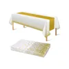 Nappe de table jetable à pois, 1 pièce, drapeau, nappe en plastique imperméable pe, décoration de table pour fête de vacances