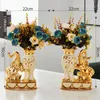 Vases European Style Ceramic Golden Vase Arrangement Dining Table Home Decoration Accessories Creative Golden Elephant Vases 231208