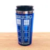 Doctor Dr Who Tardis kaffekopp rostfritt stål interiör termos mugg termomug termocup 450 ml kvalitet 201109271n