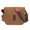 Bolsas de noche Vintage Canvas Cuero Satchel Hombro de los hombres Casual Business Messenger Bag para hombres Laptop Maletín 231208