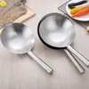 Cuillères Gadget de cuisine en acier inoxydable cuisson épaisse grande louche en bois/poignée sans revêtement antiadhésif Chef Wok grande cuillère à soupe Kitc