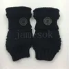 Button wool gloves warm hands couples typing and playing with mobile phone arm sleeve knitting half finger half finger glove DF332