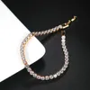 2021 New Fashion Free Shipping Wholesale Copper Alloy Gold Plated 4MM Cubic Zirconia CZ Diamond Charm Tennis Bracelet for Women