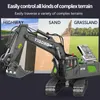 Giocattoli di trasformazione Robot Bambini 2.4G Escavatore telecomandato Modello RC Auto Giocattoli Autocarro con cassone ribaltabile Bulldozer Veicolo di ingegneria Regali di compleanno di NataleL2311141