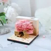 Kalender Omoshiroi Blok 3D Memo Notitie Schattig Diy Boomhut Kerstcadeau Kleur Papier Notitie Acryl Flip Box Craft Kladblok Briefpapier 231208