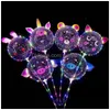 زخرفة الحفلات Mticolor LED البالونات الجدة الإضاءة Bobo Ball Ball Balloon دعم خلفية زخارف Light Baloon نحن dhbel