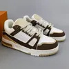 2024 Designer Virgil Trainer Casual Chaussure Low Sneaker Noir Blanc Panda Mode Lows Top Chaussure Plate-forme En Cuir Sloe Caoutchouc Hommes Femmes Marche En Plein Air Taille 36-45